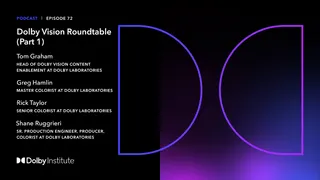 Dolby Vision Roundtable (Part One)